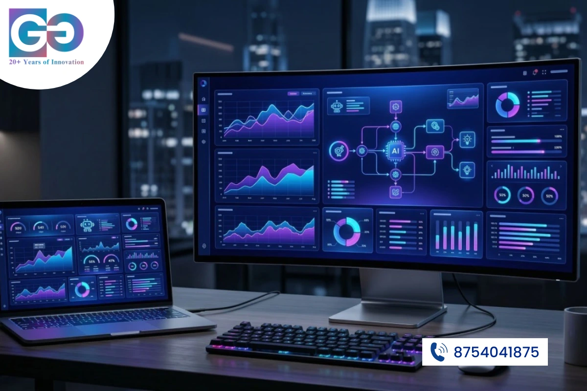 Analytics Dashboard showing AI Business Tools